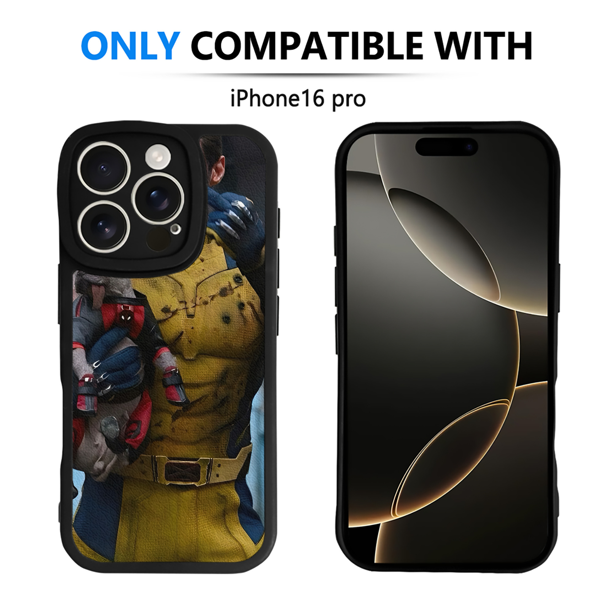 （画像用） Deadpool デッドプール 【iPhone 16シリーズ対応】シリコンスマホケース（レザー調） 材質：シリコン